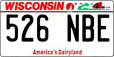 WI license plate 526NBE