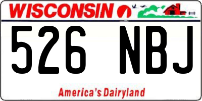 WI license plate 526NBJ