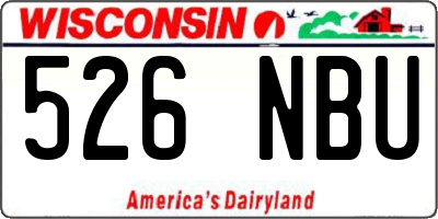 WI license plate 526NBU