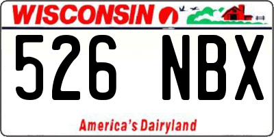 WI license plate 526NBX