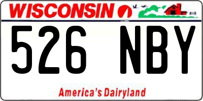 WI license plate 526NBY