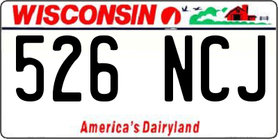 WI license plate 526NCJ