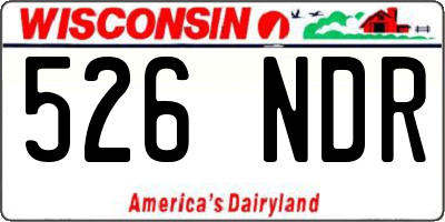 WI license plate 526NDR