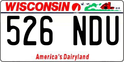 WI license plate 526NDU