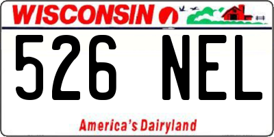 WI license plate 526NEL