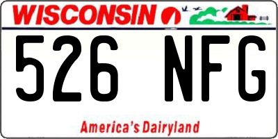 WI license plate 526NFG
