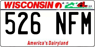 WI license plate 526NFM