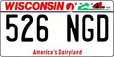 WI license plate 526NGD