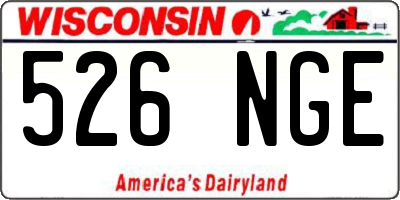 WI license plate 526NGE