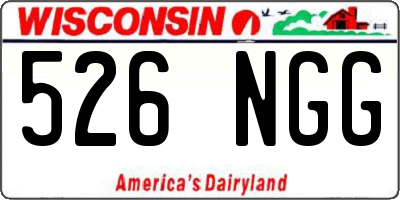 WI license plate 526NGG