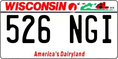 WI license plate 526NGI