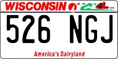 WI license plate 526NGJ