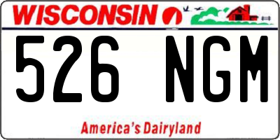 WI license plate 526NGM