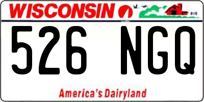 WI license plate 526NGQ