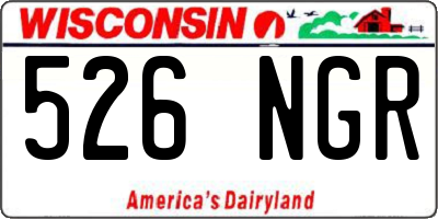 WI license plate 526NGR