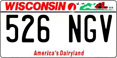 WI license plate 526NGV