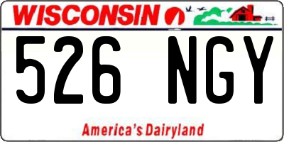 WI license plate 526NGY