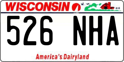 WI license plate 526NHA