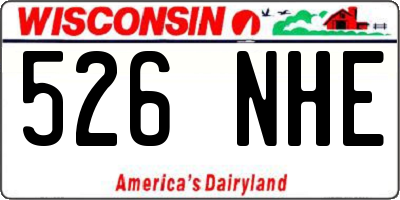 WI license plate 526NHE