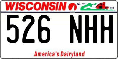 WI license plate 526NHH