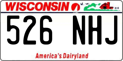 WI license plate 526NHJ