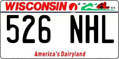 WI license plate 526NHL