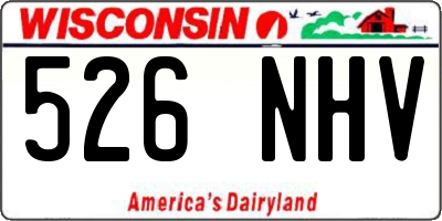 WI license plate 526NHV
