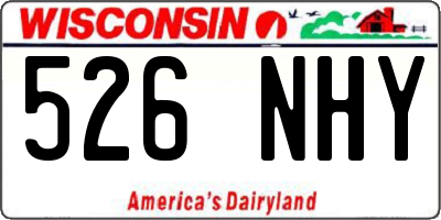WI license plate 526NHY