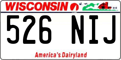 WI license plate 526NIJ