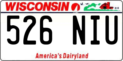 WI license plate 526NIU