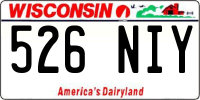 WI license plate 526NIY
