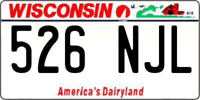 WI license plate 526NJL