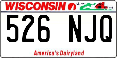 WI license plate 526NJQ
