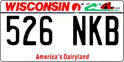 WI license plate 526NKB