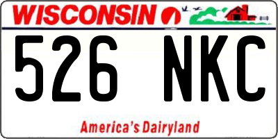 WI license plate 526NKC