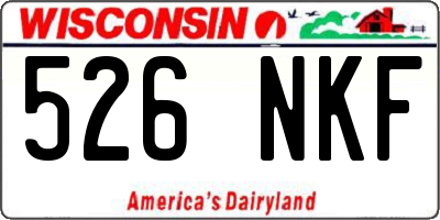 WI license plate 526NKF