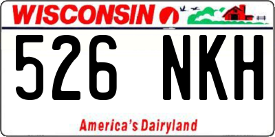 WI license plate 526NKH