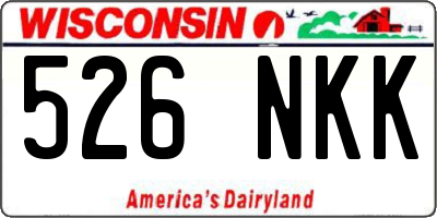 WI license plate 526NKK