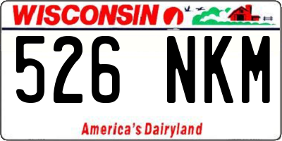 WI license plate 526NKM