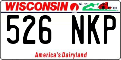 WI license plate 526NKP