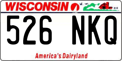 WI license plate 526NKQ
