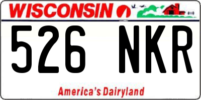 WI license plate 526NKR