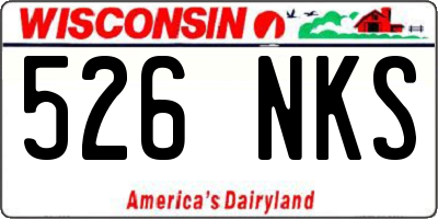 WI license plate 526NKS