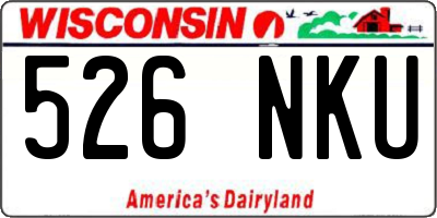 WI license plate 526NKU