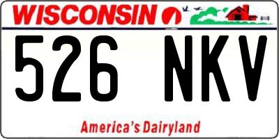 WI license plate 526NKV