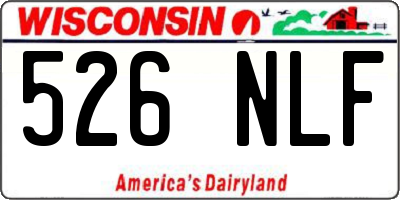WI license plate 526NLF