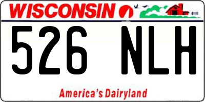 WI license plate 526NLH