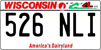 WI license plate 526NLI