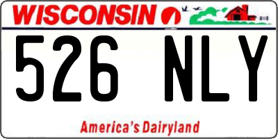WI license plate 526NLY