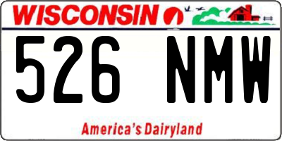 WI license plate 526NMW
